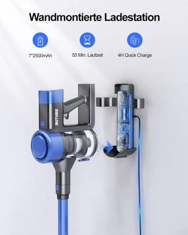 Buture Buture Akku-Hand-und Stielstaubsauger, 450,00 W, beutellos, 450W/33000pa,Staubsauger Kabellos bis zu 55 Min. Laufzeit, Kabelloser  Беспроводной ручной и стержневой пылесос Buture, 450,00 Вт, без мешка, 450 Вт/33 000 Па, беспроводной пылесос, время 
