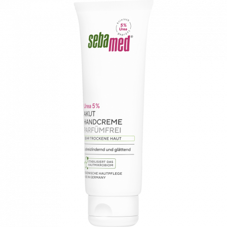 SEBAMED Akut Handcreme parfumfrei Urea 5%, 75 ml, Себамед Крем для рук с мочевиной 5% без парфюма, восстановление сухой кожи, 75 мл