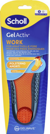 SCHOLL GelActiv Einlegesohlen WORK Gr. S 35-40,5, 1 St, Шолль Гелевые стельки для рабочей обуви, размер 35-40,5, 1 пара