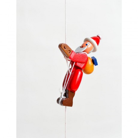 Holzspielzeug Kletterfigur Weihnachtmann Деревянная игрушка-скалолаз Дед Мороз
