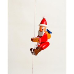 Holzspielzeug Kletterfigur Weihnachtmann Деревянная игрушка-скалолаз Дед Мороз