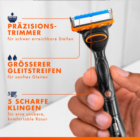 GILLETTE Rasierklingen, Fusion5 Power, 8 St, Джилетт Сменные кассеты Fusion5 Power для мужской бритвы, 8 шт.
