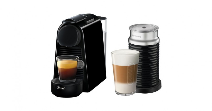 DeLonghi DeLonghi Nespresso Essenza Mini & Aeroccino3 EN85.BAE, Kapselmaschine schwarz schwarz DeLonghi Nespresso Essenza Mini & Aeroccino3 EN85.BAE, капсульная машина черный