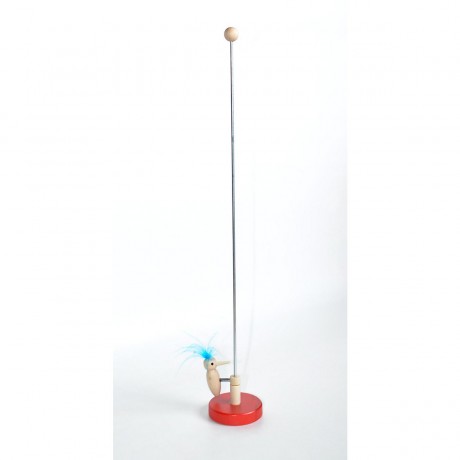 Holzspielzeug Klopfspecht natur mit gruner Feder Деревянная игрушка дятел природа с зеленым пером