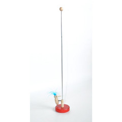 Holzspielzeug Klopfspecht natur mit gruner Feder Деревянная игрушка дятел природа с зеленым пером