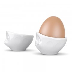 Fiftyeight Products TV Tassen Eierbecher Set 2-tlg. weiss - kussend &amp; vertraumt Набор подставок для яиц под телевизор 2 шт. белый - целоваться и мечтать