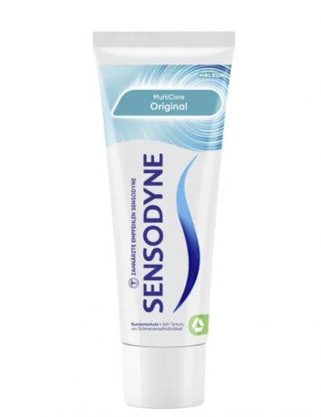 Sensodyne MultiCare Original Zahncreme 75ml, Зубная паста: формирует защитный слой, уменьшает чувствительность, уход за деснами, 75мл