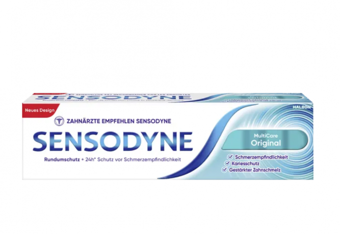 Sensodyne MultiCare Original Zahncreme 75ml, Зубная паста: формирует защитный слой, уменьшает чувствительность, уход за деснами, 75мл