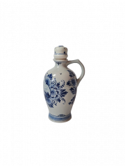 Кувшин винтажный с крышкой-пробкой Delft Blue / Erven Lucas Bols Amsterdam 1575 &quot;Мельницы&quot;, фарфор, 18 x 13см, 1950-60гг.