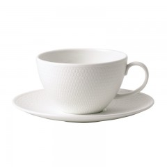 Wedgwood Wedgwood Gio weiss Teetasse 0,26 L mit Untertasse 2-tlg. Чашка для белого чая Wedgwood Gio 0,26 л с блюдцем 2 шт.