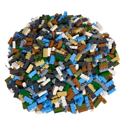 LEGO LEGO 1x3 Steine gemischt - 1.000 Stuck - Colorful brick mix 3622 Разноцветные кубики LEGO 1x3 — 1000 штук — Разноцветная смесь кирпичей 3622