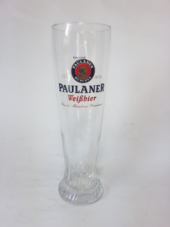 Бокалы пивные винтажные Paulaner München, 4 шт., 500 мл, стекло, 25,5 x 8 см, Германия, 1970-80гг.