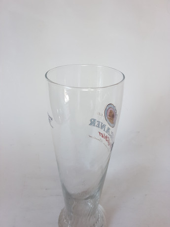 Бокалы пивные винтажные Paulaner München, 4 шт., 500 мл, стекло, 25,5 x 8 см, Германия, 1970-80гг.