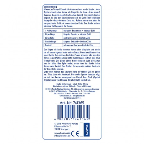 Kosmos WAS IST WAS Dinosaurier Trumpfspiel ЧТО ТАКОЕ игра динозавров козыря