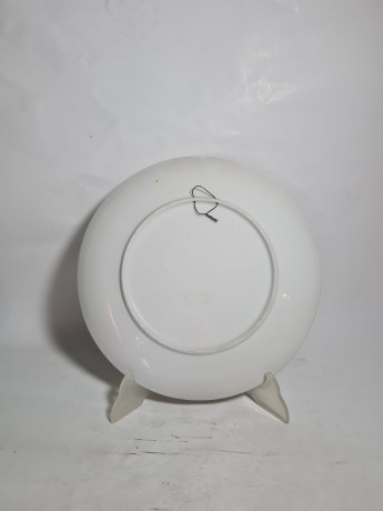 Тарелка декоративная винтажная "Курорты Северного моря", фарфор, 26.5 см, Германия, 1970-80гг.