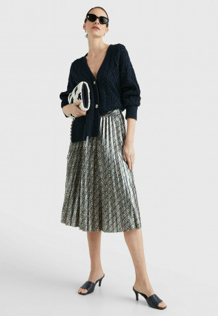 Tommy Hilfiger LAME MONOGRAM Pleated skirt th monogram metallic LAME MONOGRAM Плиссированная юбка монограмма металлик