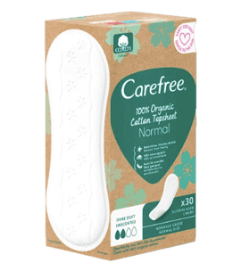 Carefree  Slipeinlagen Organic Cotton Normal 30 St, Карефри Ежедневные прокладки из органического хлопка Normal 30шт, 5 упаковок (150 штук)