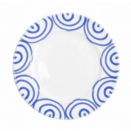Gmundner Keramik Gmundner Keramik Blaugeflammt Dessertteller / Fruhstucksteller Gourmet d: 22 cm / h: 2,2 cm Gmundner керамическая десертная тарелка с синим пламенем / тарелка для завтрака для гурманов d: 22 см / высота: 2,2 см