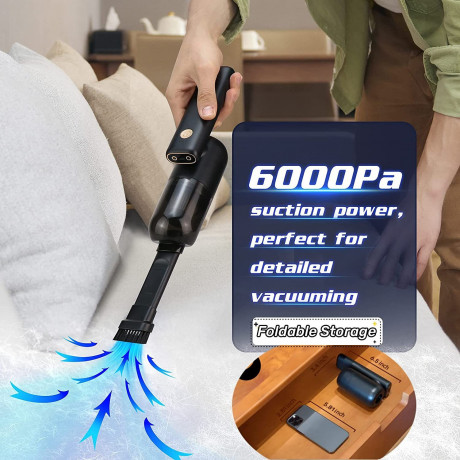 Yoyaxi Yoyaxi Akku-Handstaubsauger 3-in-1-Multifunktion, beutellos, Umfasst eine breite Palette von Zubehor,drehbar,Beleuchtet mit LEDs Schwarz Беспроводной ручной пылесос Yoyaxi многофункциональный 3-в-1, без мешка, включает в себя широкий выбор аксессуа