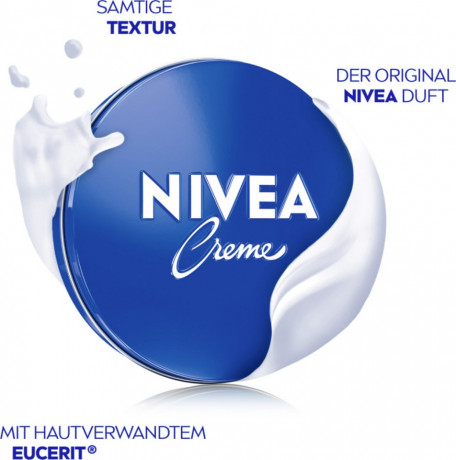NIVEA Creme, 75 ml, Нивеа Классический крем в банке, пантенол и ланолин, глубокое питание, для всей семьи, 75 мл