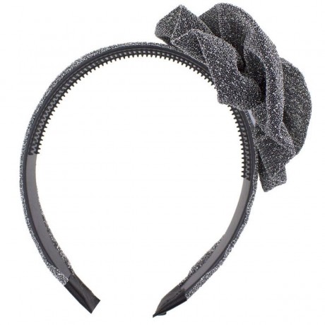 SOHO Glitzer Haarreif mit Schleife Silber Блестящая повязка на голову с бантом