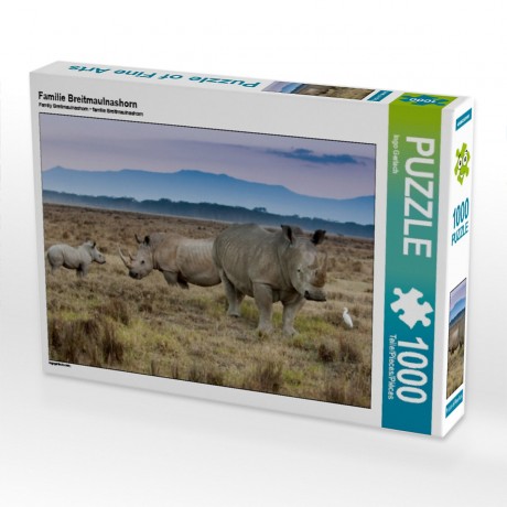 CALVENDO Puzzle CALVENDO Puzzle Familie Breitmaulnashorn Пазл CALVENDO Puzzle Семейство белых носорогов