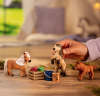 Schleich Horse Club  Mini Shetty Familie 41432, Игровой набор Семья мини шетти (Германия), 3 фигурки пони и аксессуары, 9 деталей, ручная роспись, от 5 лет