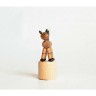 Holzspielzeug Wackelfigur Pferd braun Деревянная игрушка кивая лошадь коричневый