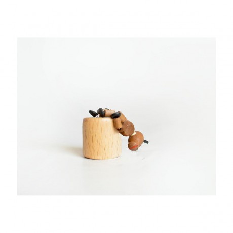 Holzspielzeug Wackelfigur Pferd braun Деревянная игрушка кивая лошадь коричневый