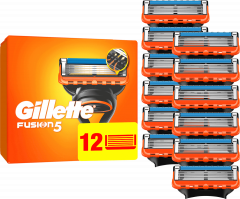 GILLETTE Rasierklingen, Fusion5, 12 St, Джилетт Сменные кассеты Fusion5 для мужской бритвы, 12 шт.