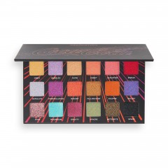 Makeup Revolution Coca Cola Eyeshadow Palette, Мейкап Революшион Коллекция Coca Cola Паллетка теней, 18 оттенков, ограниченный выпуск