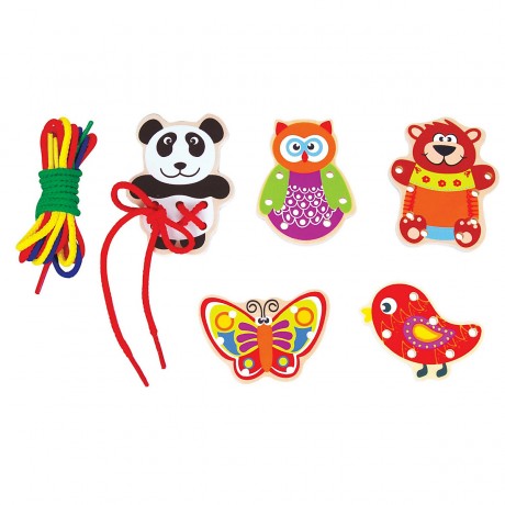 Lelin Holzspielzeug Fadelspiel Tiere Деревянные игрушки из ниток