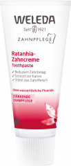 WELEDA ZAHNPFLEGE Ratanhia Zahncreme, 75 ml, Зубная паста Ratanhia с ратанией для ухода за дёснами, без водорастворимых фторидов, 75 мл
