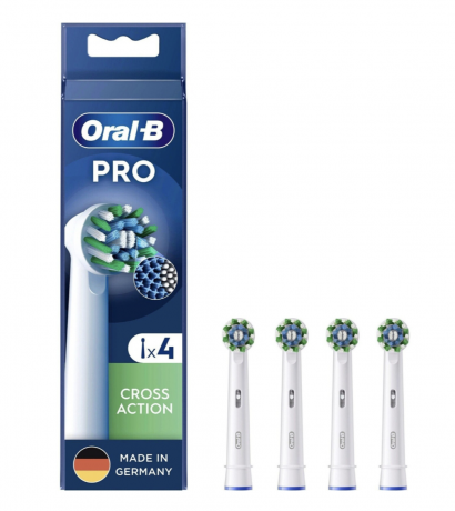 Oral-B Насадки для электрической зубной щетки CrossAction, 4 шт