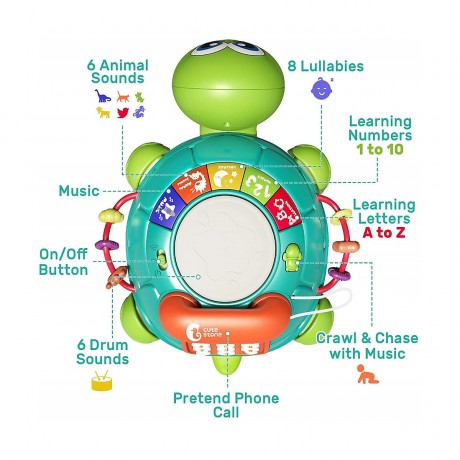 Vicabo Musik Spielzeug Telefon Krabbelspielzeug Soundspielzeug fur Kinder Музыкальные игрушки Игрушки для ползания по телефону Звуковые игрушки для детей