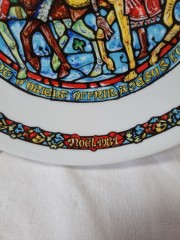 DE LIMOGES Коллекционная тарелка &quot;Рождественский Витраж: Волхвы, ведомые звездой&quot;, сертификат BA-137, 21 см, Франция, 1982г.