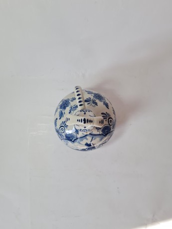 Кувшин винтажный с крышкой-пробкой Delft Blue / Erven Lucas Bols Amsterdam 1575 "Мельницы", фарфор, 22 x 11см, Голландия, 1950-60гг.