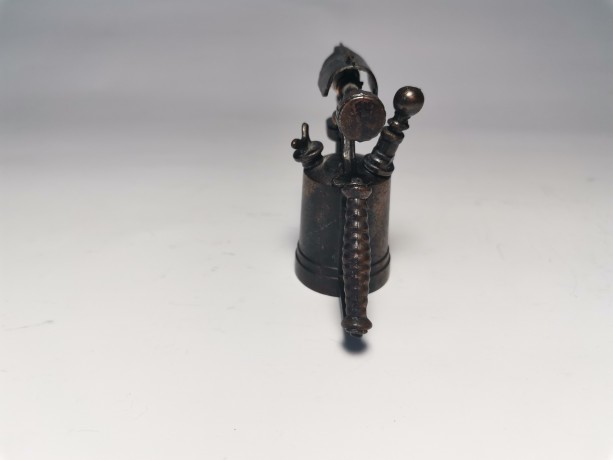 Playme, Плейми Винтажная бронзовая миниатюра газовая паяльная лампа, точилка для карандаша, 6,5см, Испания 1970г.