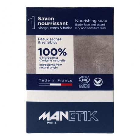 MANETIK Body. Face & Beard Soap Nourishing 100g  Тело. Мыло для лица и бороды Питательное 100г