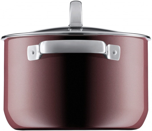 WMF WMF Mineral Topf-Set, 4-teilig, Rose Quartz  FUSIONTEC rot Набор горшков WMF Mineral, 4 предмета, Розовый кварц FUSIONTEC