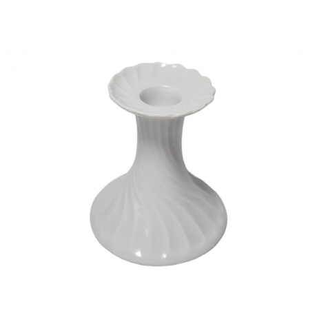 Limoges France Белый фарфоровый подсвечник, 10см x 9,5см, Франция, 1960-70гг.