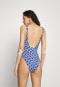 Tommy Hilfiger PLUNGE PRINT Swimsuit navy/hite navy/hite PLUNGE PRINT Купальник темно-синий/светло-серый военно-морской флот/хайт