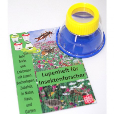 Edu-Toys Bunte grosse Becherlupe blau gelb Красочное большое увеличительное стекло синего желтого цвета