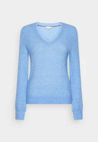 Tommy Hilfiger VISUAL TEXTURE SWEATER Jumper sky cloud СВИТЕР VISUAL TEXTURE Джемперы небо облако
