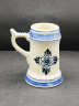 Немецкая кружка винтажная Delft Blue "Мельница", ручная роспись, фарфор, 0.25 л, 7 х 8 см, Голландия, 1960-70гг.