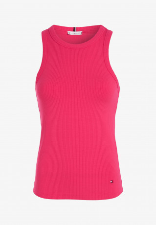 Tommy Hilfiger SLIM TANK Top bright cerise pink SLIM TANK Верх ярко-вишнево-розовый