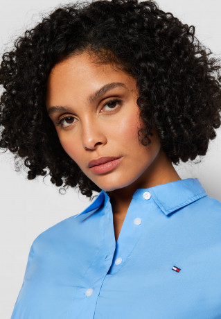 Tommy Hilfiger 1985 KNEE DRESS Shirt dress hydrangea blue 1985 ПЛАТЬЕ НА КОЛЕНАХ Платье-рубашка гортензия синяя