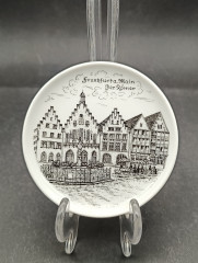 Набор декоративных тарелок винтажных Furstenberg &quot;Немецкие города&quot;, в заводской упаковке, фарфор, 6 шт., 9.5 см, Германия, 1970-80гг.