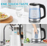 HOMELUX HOMELUX Wasserkocher Wasserkocher Glas 1500 Watt 1,8 L, Electric Kettle Mit Led-Beleuchtung, 1.8 l, 1500,00 W, Glas wasserkocher Edelstahl, Wasser Kocher Bpa Frei, 360° Basis  HOMELUX Стеклянный чайник 1500 Вт, 1,8 л, Электрический чайник со свето