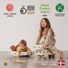 MODU Explorer Set 20 pieces, Мягкий конструктор  20 деталей, 15 моделей, безопасная развивающая игрушка для детей 0 6 лет из EPP, песочно-серый/медово-жёлтый